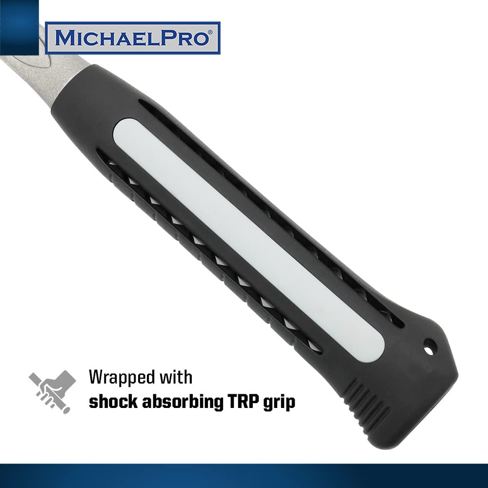 MichaelPro 20oz Solid Steel Rip Claw Hammer - Heavy Duty One Piece Construction with Curved Claw (MP004006) - Perfect for Construction, Woodworking & DIY Home Projects