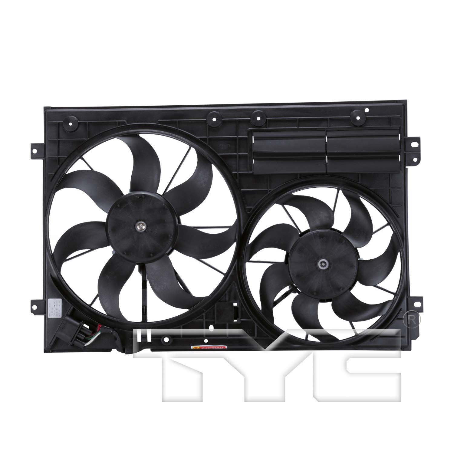 Dual Radiator and Condenser Fan Assembly for Audi Volkswagen A3 Quattro Beetle CC Eos Golf GTI Jetta Passat TT (2006-2018) - Replacement Cooling System Part for Hot Weather & Heavy Traffic Conditions