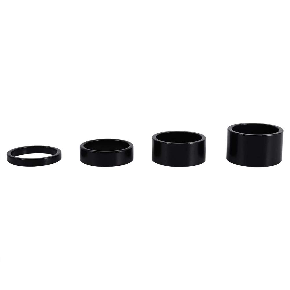 Yosoo Carbon Fiber Bicycle Headset Spacer Kit - 4pcs (5mm, 10mm, 15mm, 20mm) Alloy Washers for Road Bikes & MTB Fork Adjustment - Perfect for Cycling Enthusiasts & Bike Maintenance