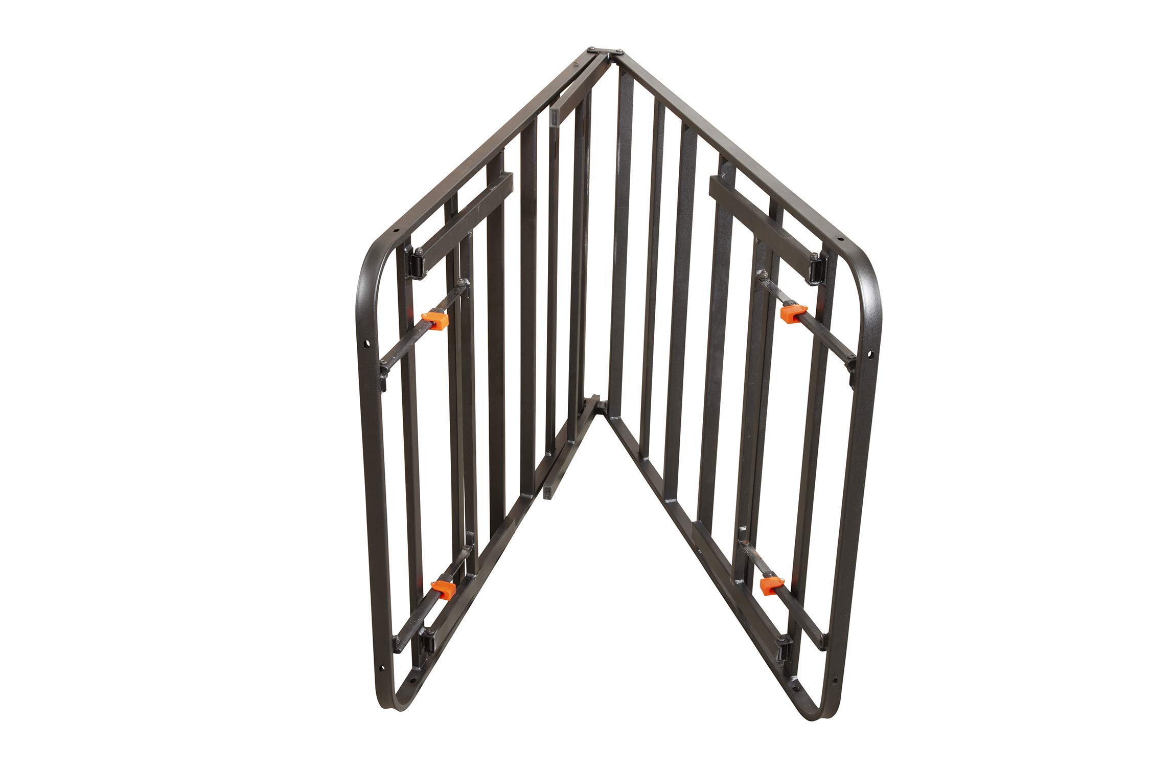 Hollywood Bed Frame - Sturdy Platform Bed Base with Metal Slats, Black - Perfect for Modern Bedrooms & Guest Rooms