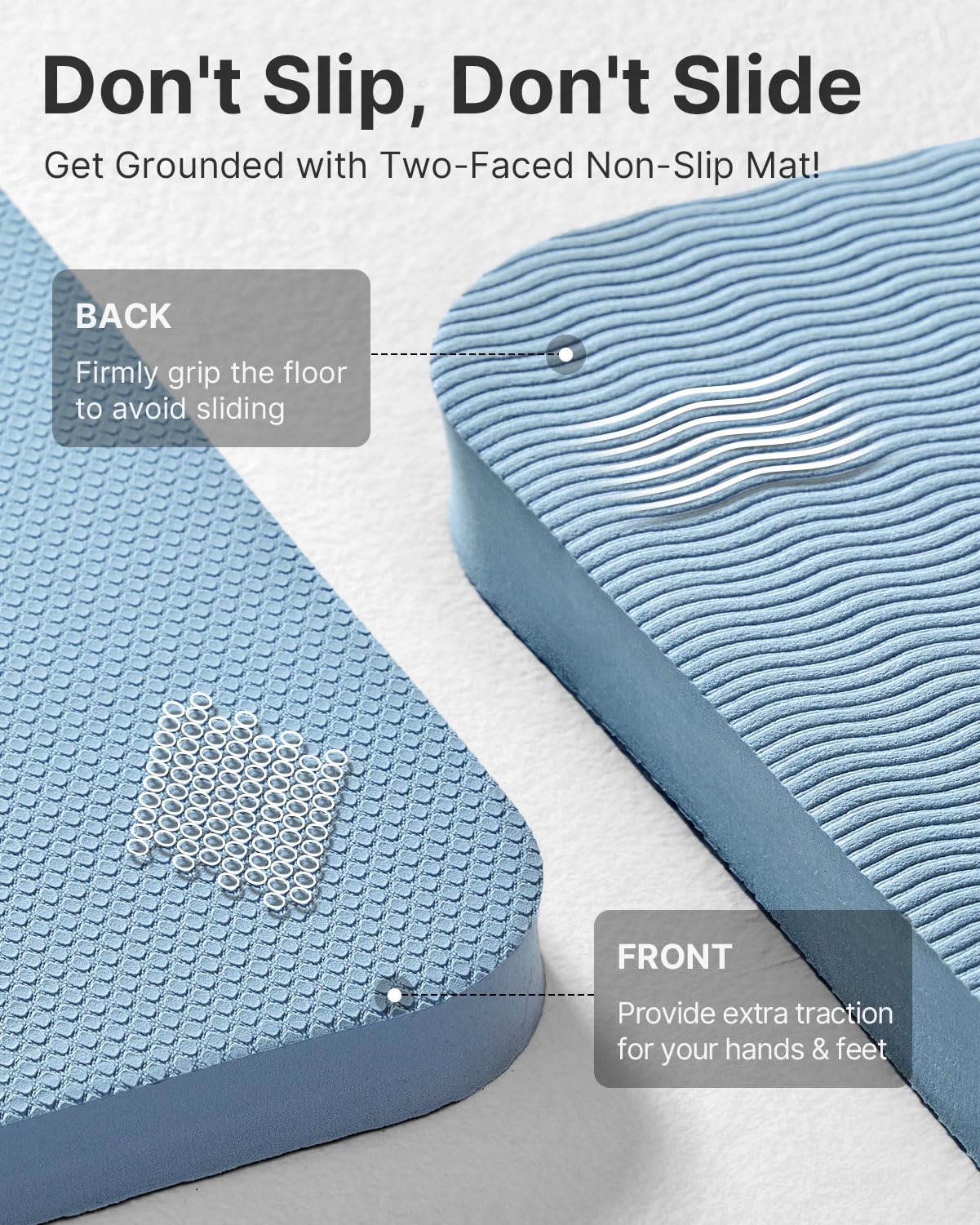 YOTTOY Extra Thick 1 Inch TPE Yoga Mat - Non-Slip Professional Exercise Mat for Yoga, Pilates, Fitness & Home Workouts | Includes Carrying Strap | Perfect for Home Gym, Studio & Outdoor Yoga Sessions