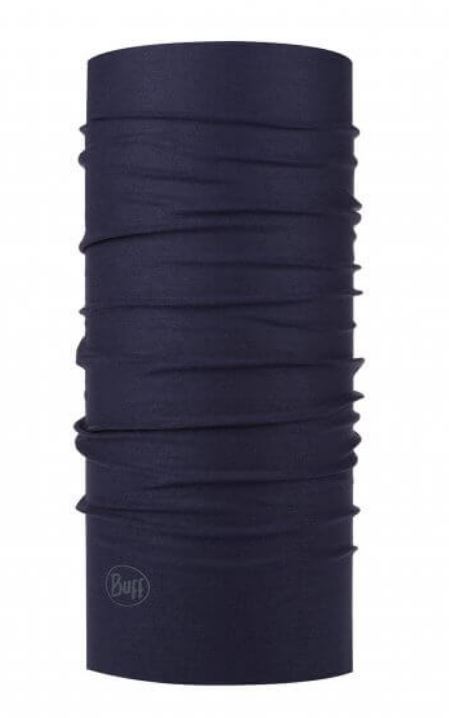 BUFF Original Solid Night Blue Multifunctional Headwear - Perfect for Hiking, Running, Cycling & Outdoor Activities