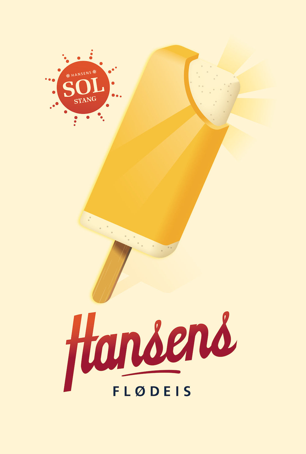 2014 Contemporary Danish Sol Stang Popsicle Poster - Vintage Scandinavian Wall Art for Living Room, Bedroom & Office Decor