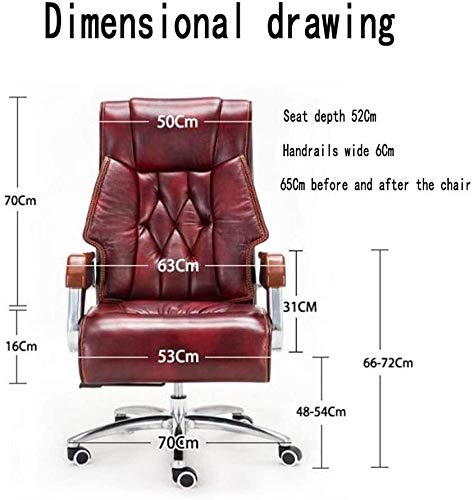 Premium Ergonomic Executive Office Chair - Adjustable Swivel Desk Chair with Lumbar Support & Armrests - Reclining Leather Computer Chair for Home & Office Use (Black) - Perfect for Long Work Hours, Gaming & Study Sessions
