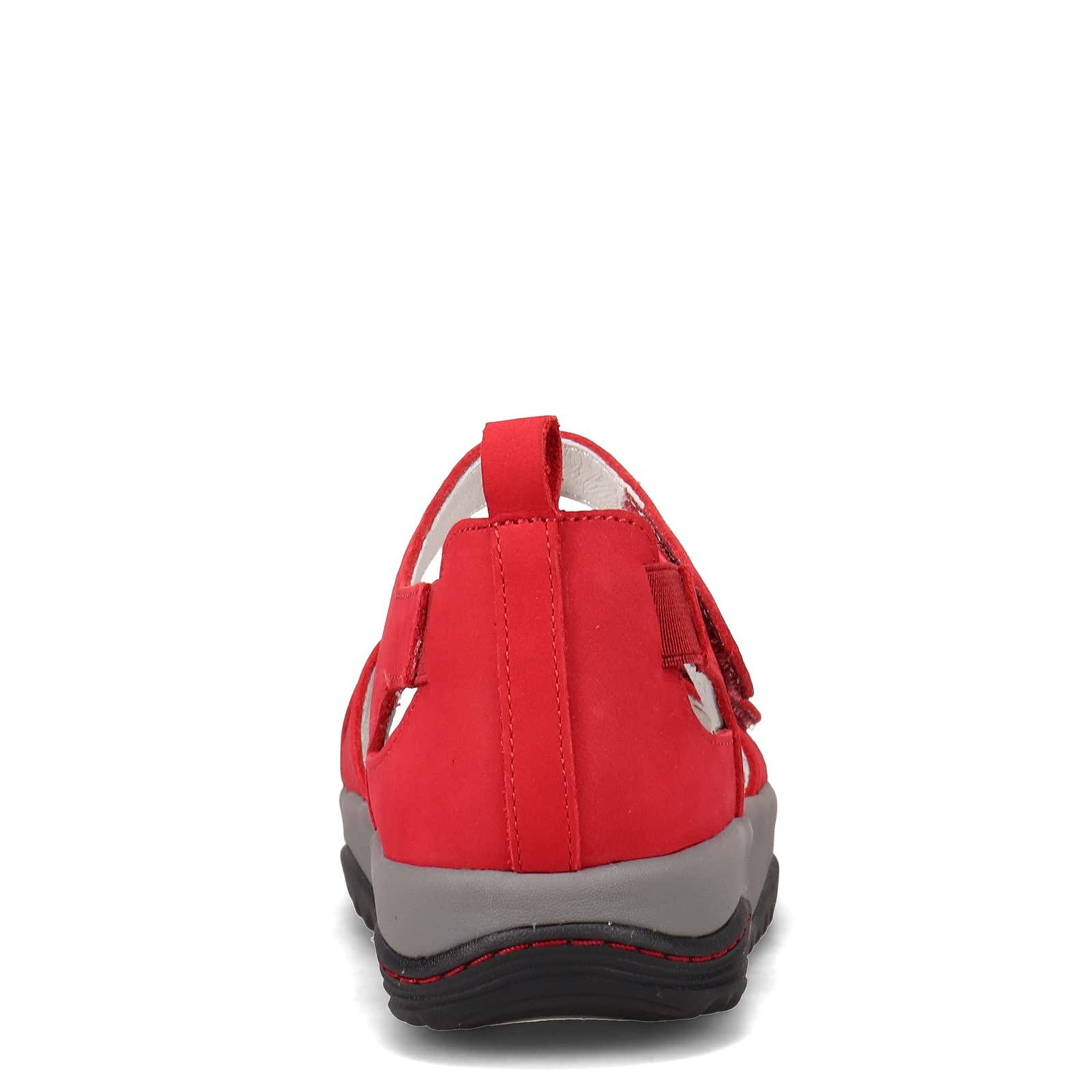 Jambu Women's Sedona Perforated Strappy Casual Sandals - Red | Comfortable Walking Shoes for Summer, Beach, Travel & Outdoor Activities