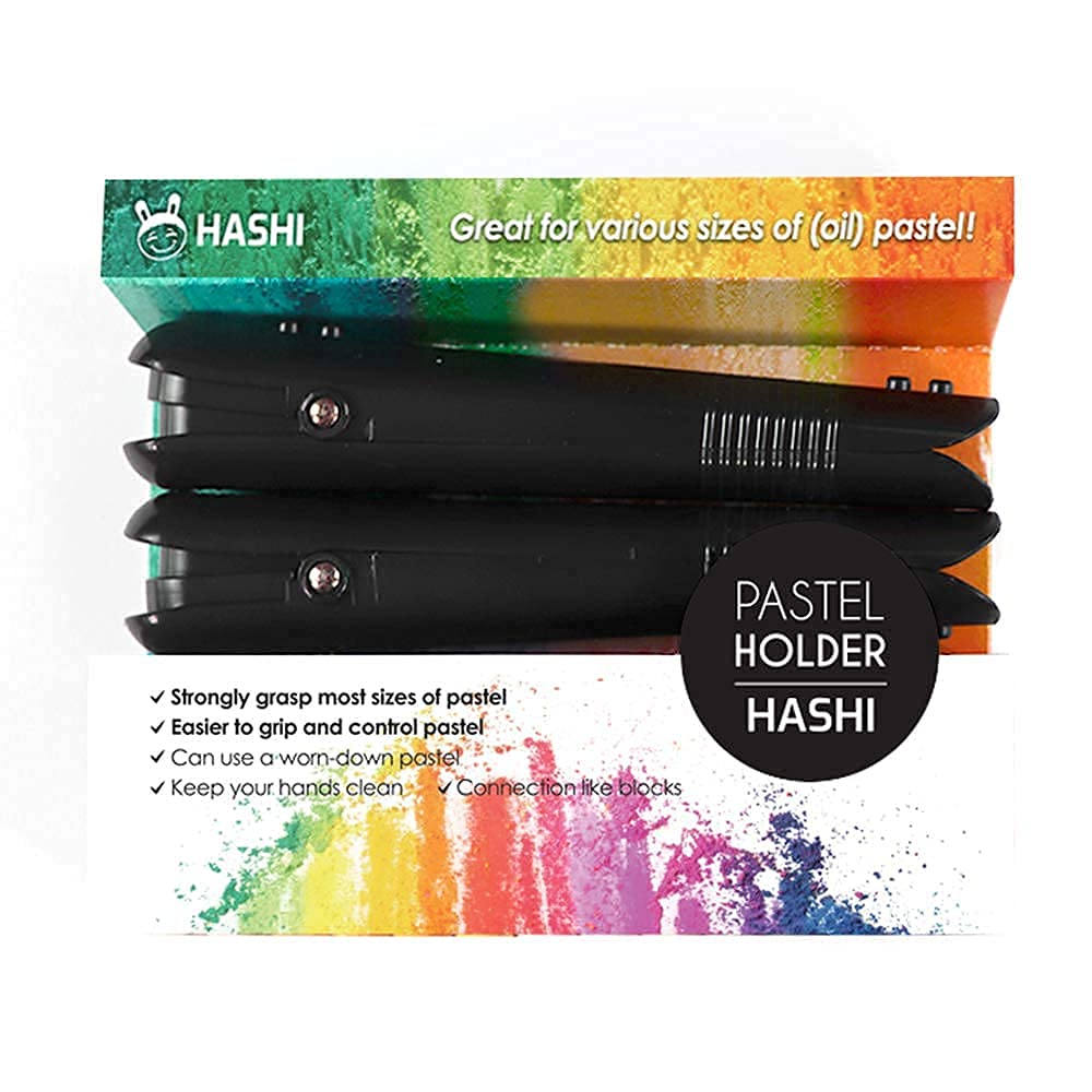 HASHI Soft Chalk Pastels Set - 48 Vibrant Colors with Holder | Professional Drawing & Sketching Supplies for Artists, Students & DIY Crafts