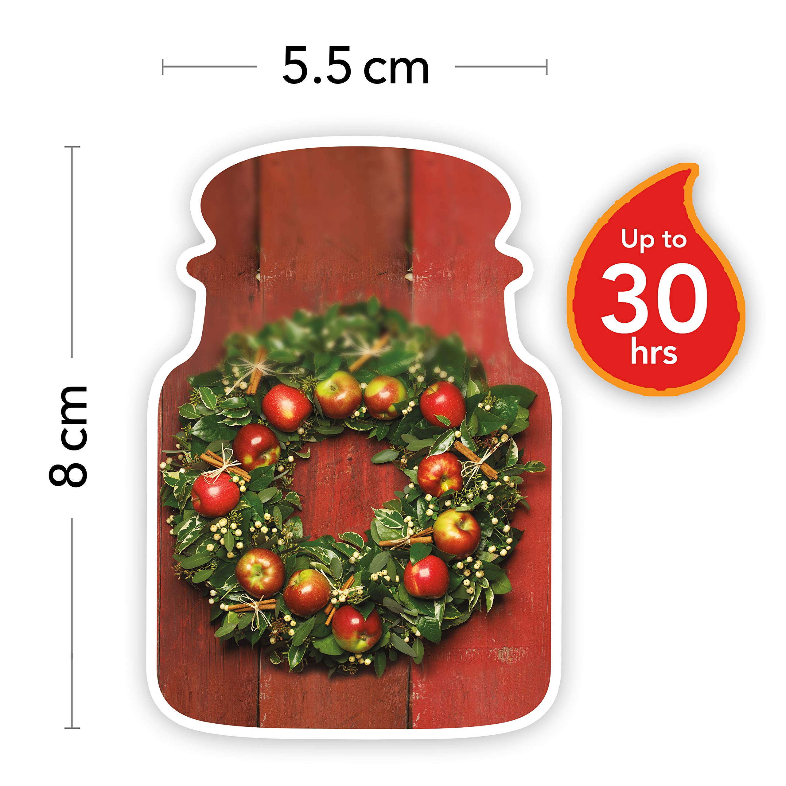 Yankee Candle Red Apple Wreath Small Jar Candle - 3.7oz Scented Candle for Home, Fall Decor & Cozy Autumn Ambiance