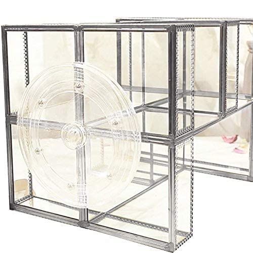 Hersoo 360 Degree Rotating Makeup Organizer - Premium Spinning Cosmetic Storage with Large Capacity, Antique Vanity Countertop Display for Bathroom, Bedroom & Dressing Table (Silver) | Perfect for Organizing Lipsticks, Brushes & Skincare Products