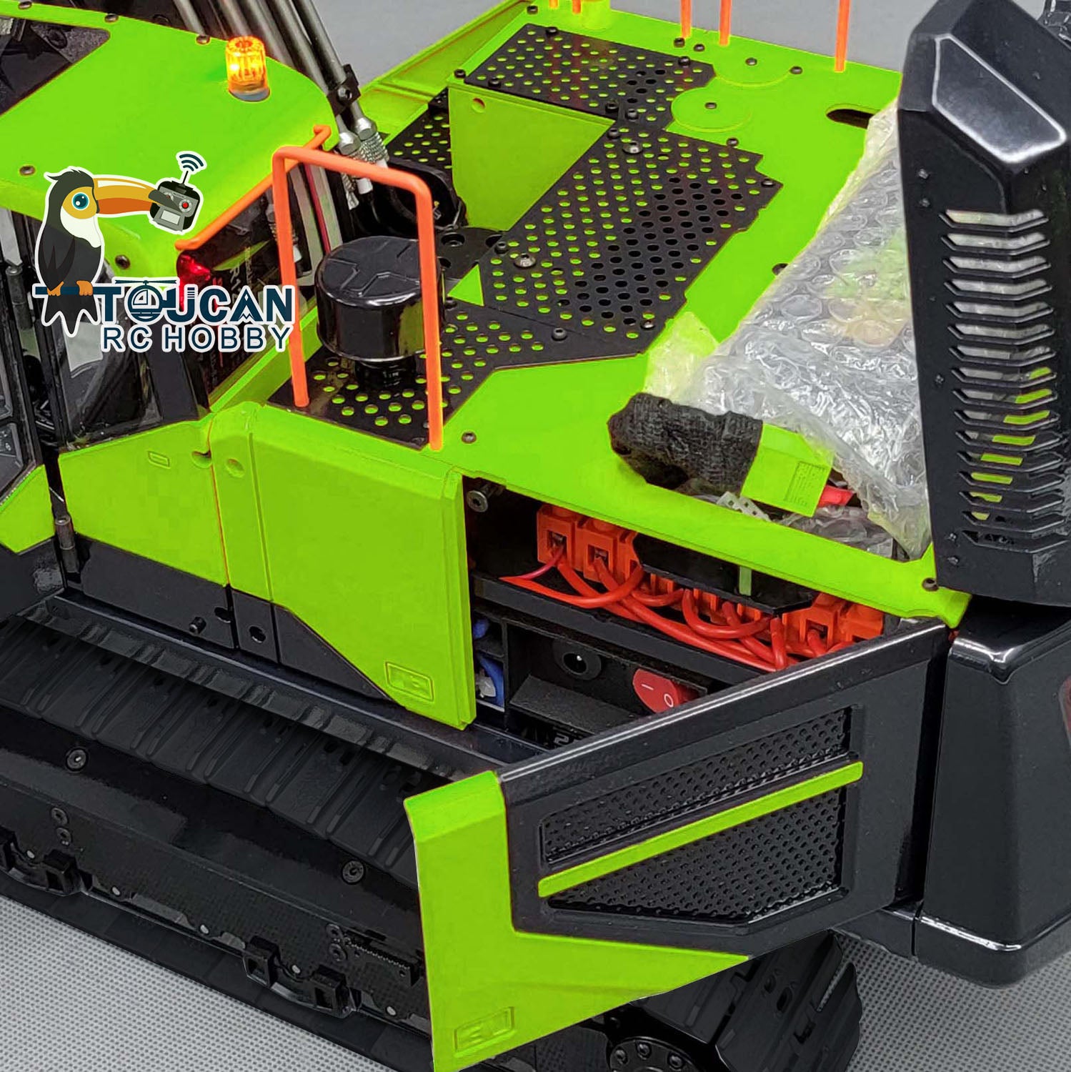 MTM 1/14 Scale EC380 RC Hydraulic Excavator - 10CH Remote Control Tracked Digger with 3 Arms & Grabber, Metal Heavy Duty Construction Toy for Adults - Perfect for Construction Simulation, Backyard Digging & RC Hobby Enthusiasts