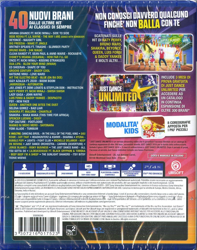 Just Dance 2018 for PlayStation 4 - Ubisoft Music & Dance Video Game - Fun Party & Family Entertainment Game for Kids & Adults