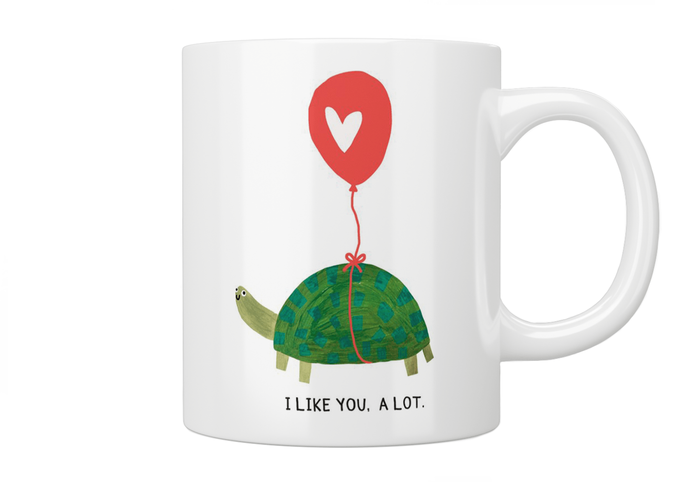 Funny Tortoise Mug - Cute I Like You A Lot Ceramic Coffee Cup for Tea Lovers - Perfect Gift for Friends, Family & Coworkers - Great for Office, Home & Coffee Shops