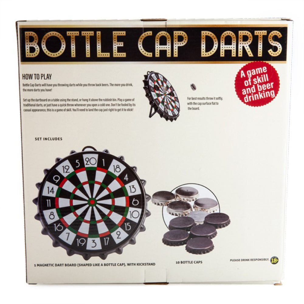 Magnetic Darts Game with Bottle Caps - Fun Indoor/Outdoor Party Game for Adults & Kids - Perfect for Backyard, Bar, and Family Gatherings