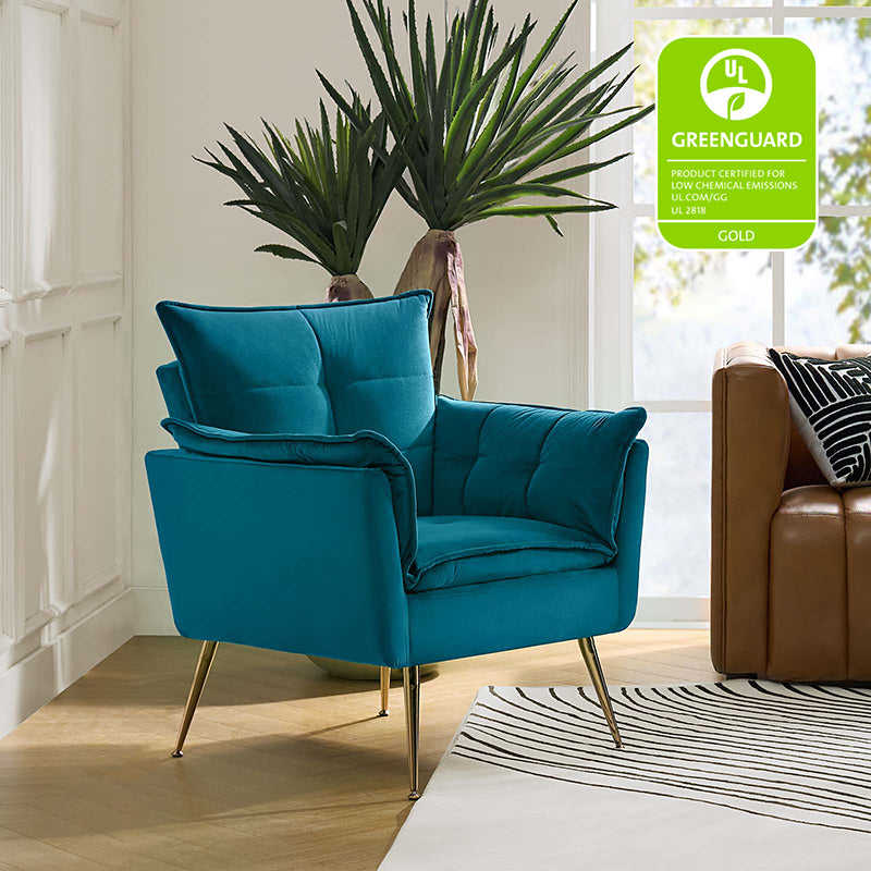 Jaxon Plush Armchair - Ultra Soft Comfortable Lounge Chair for Living Room, Bedroom, or Office - Perfect for Relaxing, Reading & Napping