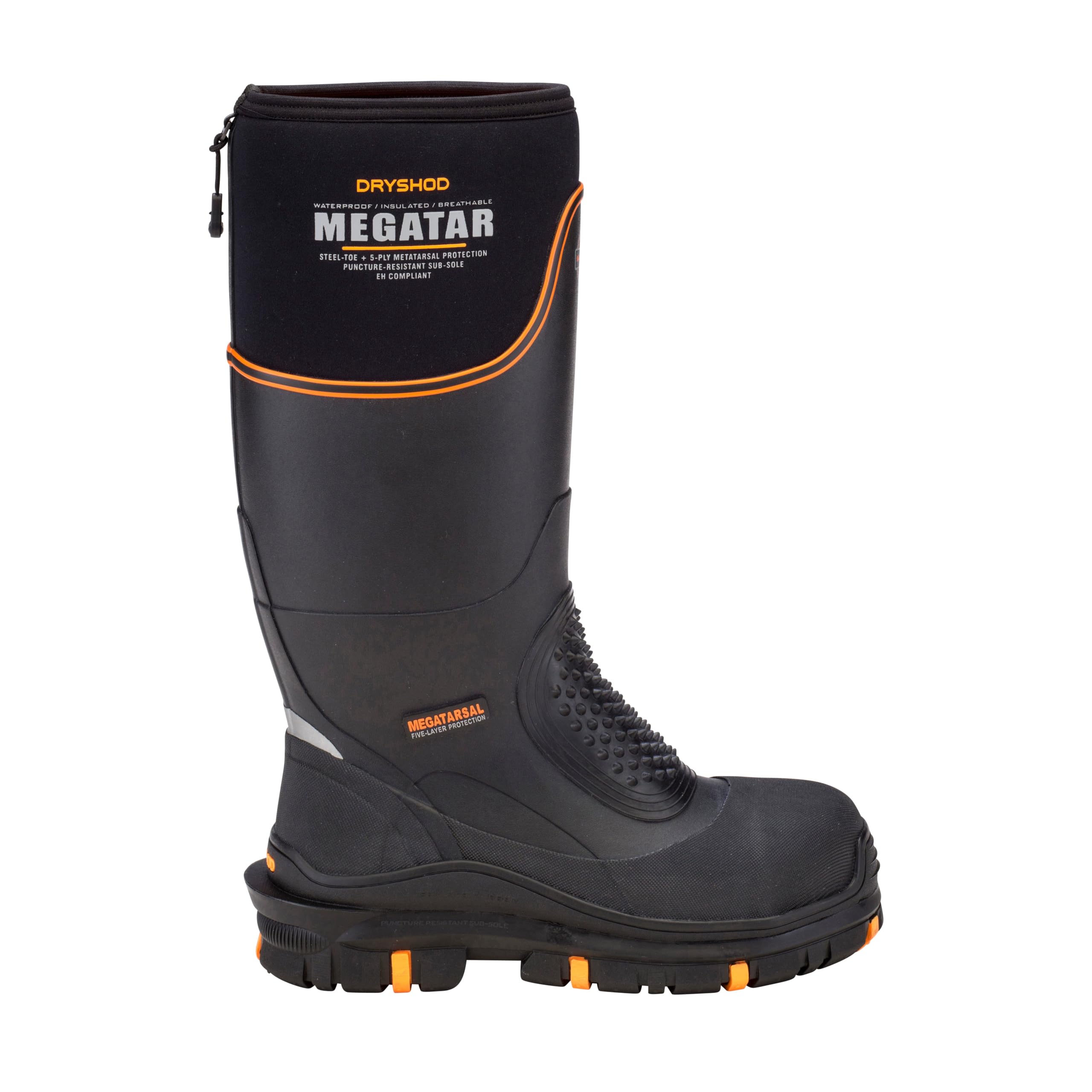Dryshod Men's Megatar Met Guard Steel Toe Work Boots - Waterproof Safety Shoes for Construction, Warehouse & Outdoor Work