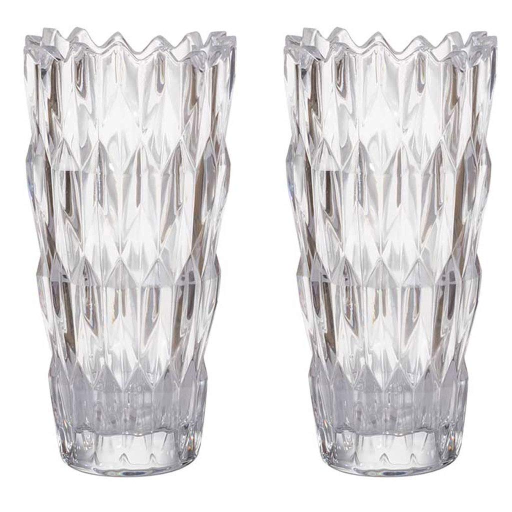 A&B Home 9-Inch Large Thickened Crystal Glass Flower Vase - Elegant Home Decor, Wedding Centerpiece, Table Decor for Living Room, Dining Room & Office