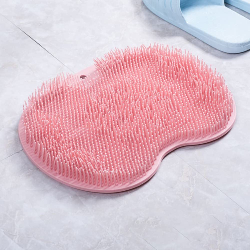**Lsotier Lazy Silicone Bath Massage Cushion with Suction Cups – Anti-Slip Shower Foot Scrubber for Deep Cleaning & Exfoliating Dead Skin – Red Bath Mat for Relaxing Foot Massage & Spa at Home**    *(Perfect for Bathroom, Shower, Pedicure & Home Spa – Great Gift for Self-Care & Relaxation!)*