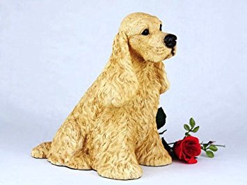 Premium Cocker Spaniel Pet Urn for Ashes - Elegant Buff Cremation Urn for Indoor & Outdoor Use - Secure & Durable Memorial for Your Beloved Dog - Perfect for Home Display or Garden Memorial