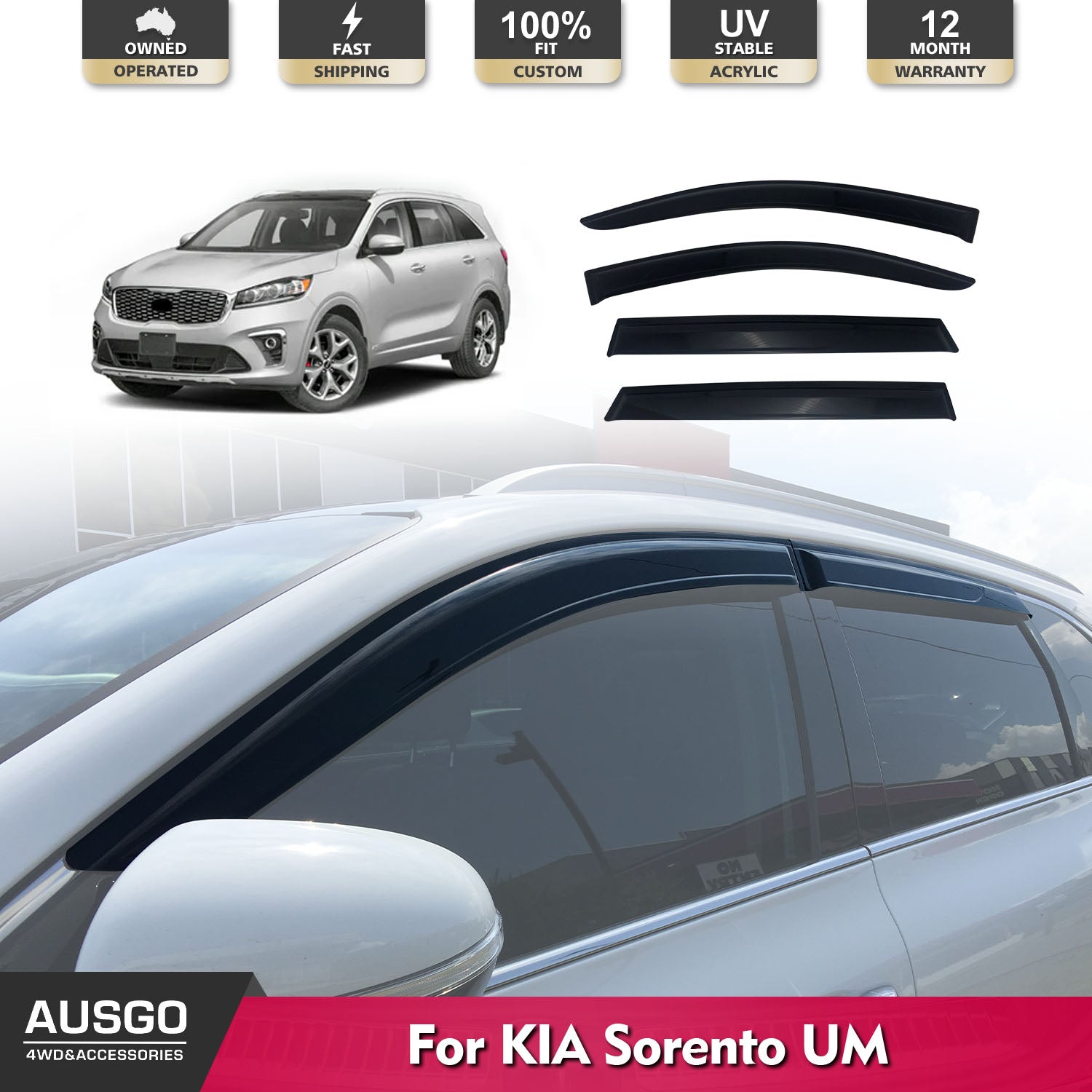 Premium Car Windshield Sun Shade for KIA Sorento UM (2015-2020 Models) - UV Protection & Heat Reduction for Parking & Outdoor Use