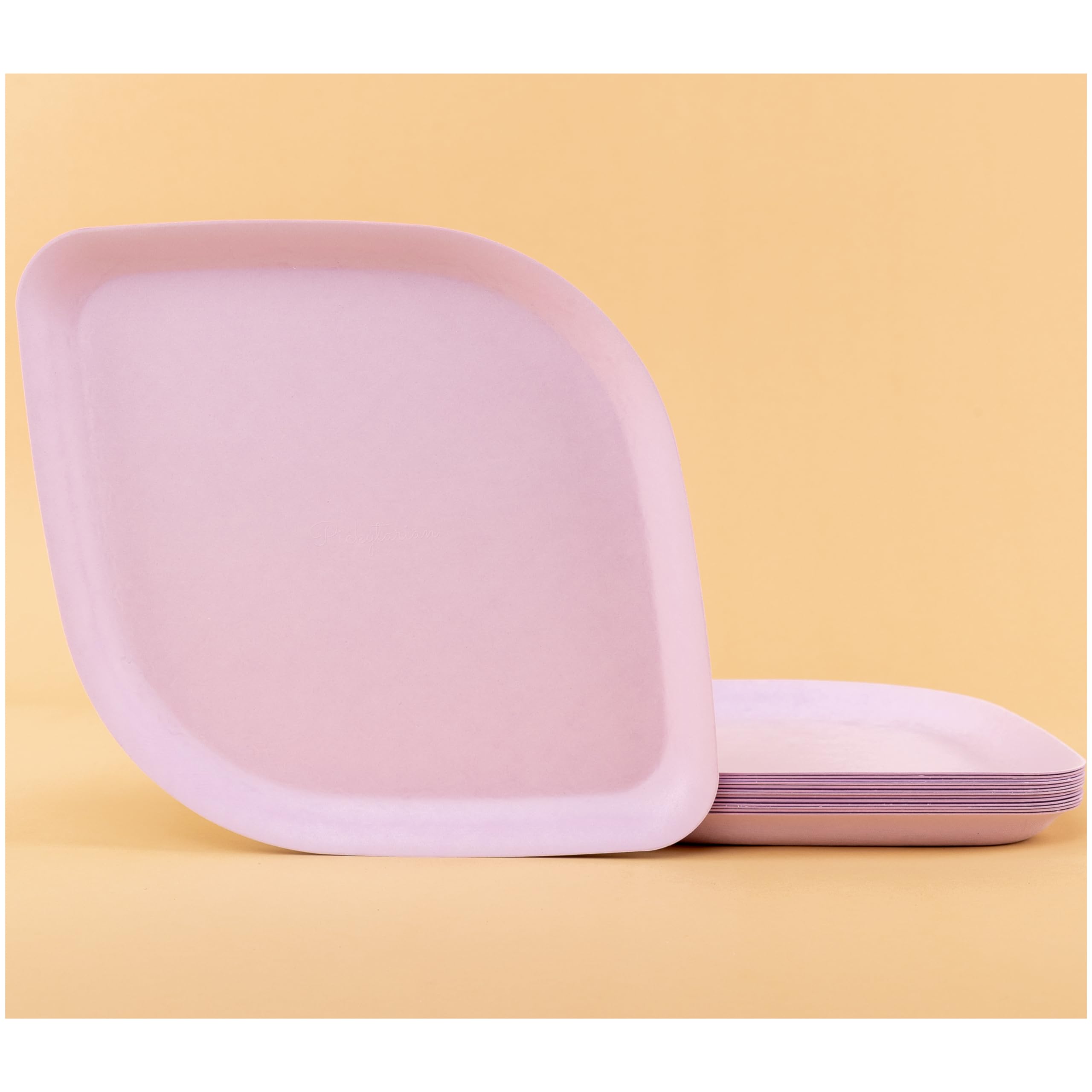 Eco-Friendly Purple Disposable Bamboo Plates - 50 Pack 10 Inch Large Compostable Dinner Plates for Weddings, Birthday Parties, Holiday Events - Sturdy & Sustainable Alternative to Paper & Plastic Plates - Perfect for Outdoor Picnics, BBQs, and Elegant Gatherings
