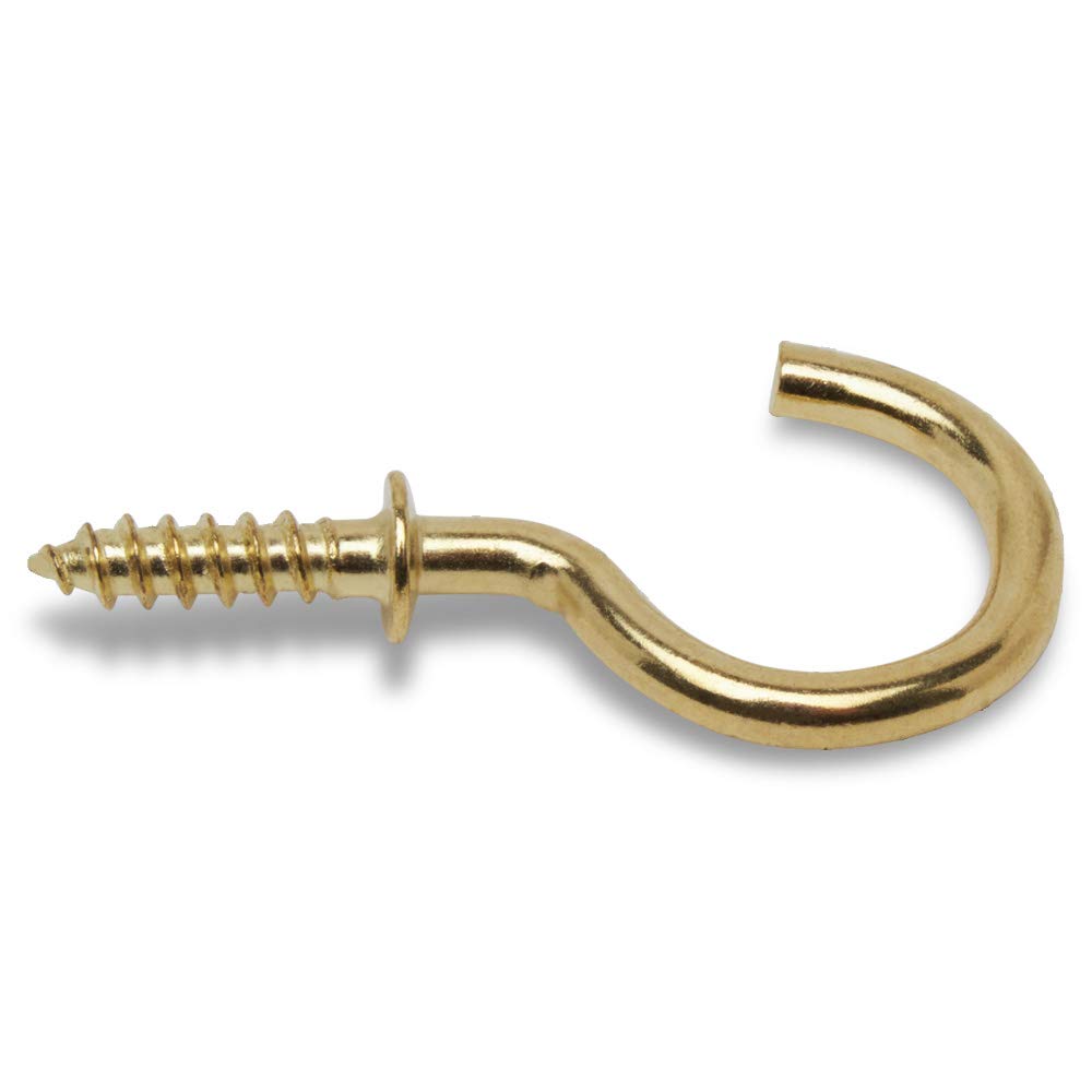 250-Pack Extra Large 1-1/2 Inch Cup Hooks Screw in Hooks - Heavy Duty Hanging Hooks for Kitchen, Garage & DIY Projects - Woodpeckers Mini Screw Hooks for Organizing & Decorating
