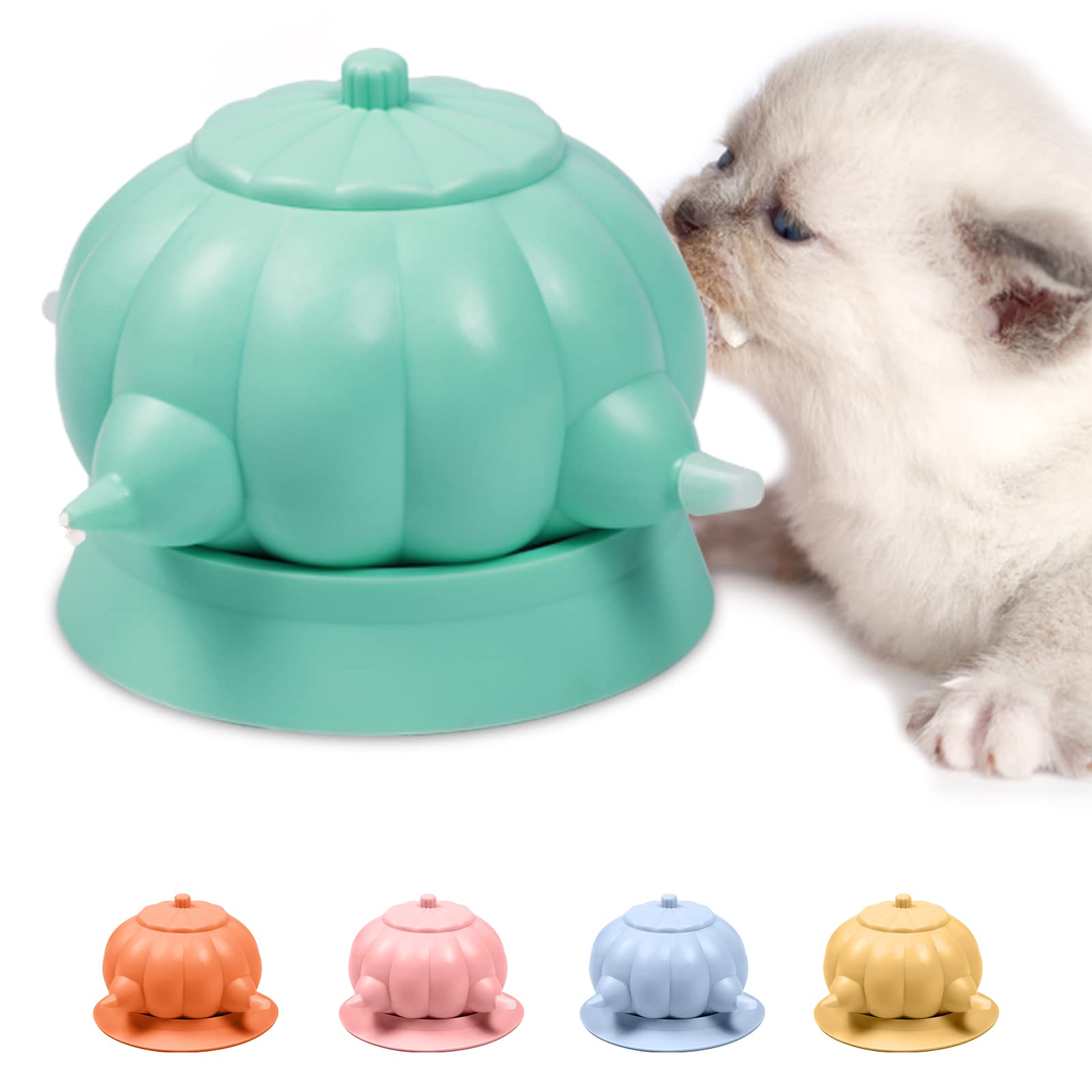 4th Generation Puppy Feeder Nipple with Base - 300ML Dog Nurser Bottle & Kitten Nursing Milk Bowl - Perfect for Newborn Puppies and Kittens - Ideal for Pet Care and Feeding at Home