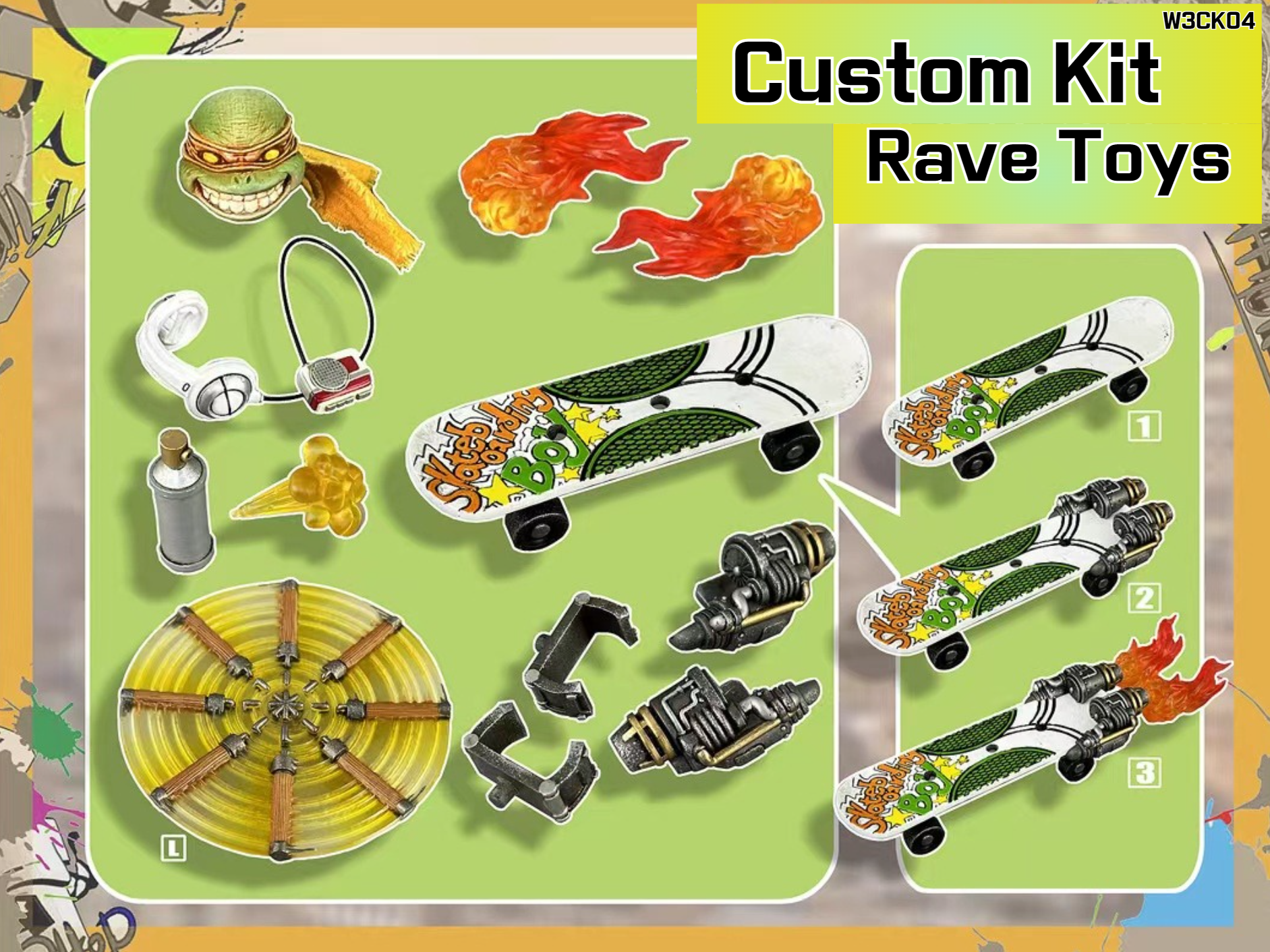 Fury Toys 1/12 Scale 5-inch Action Figure - Wave 3 Rage Samurai Force Turtle Collectible Figure for Display & Play | Perfect for Anime Fans, Model Collectors, and Gift Giving