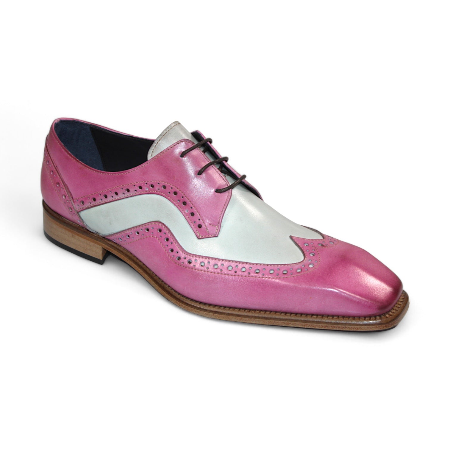 Duca Di Matiste Saranno Women's Loafers - Comfortable Slip-On Shoes in Pink/Bone for Work, Office & Casual Wear