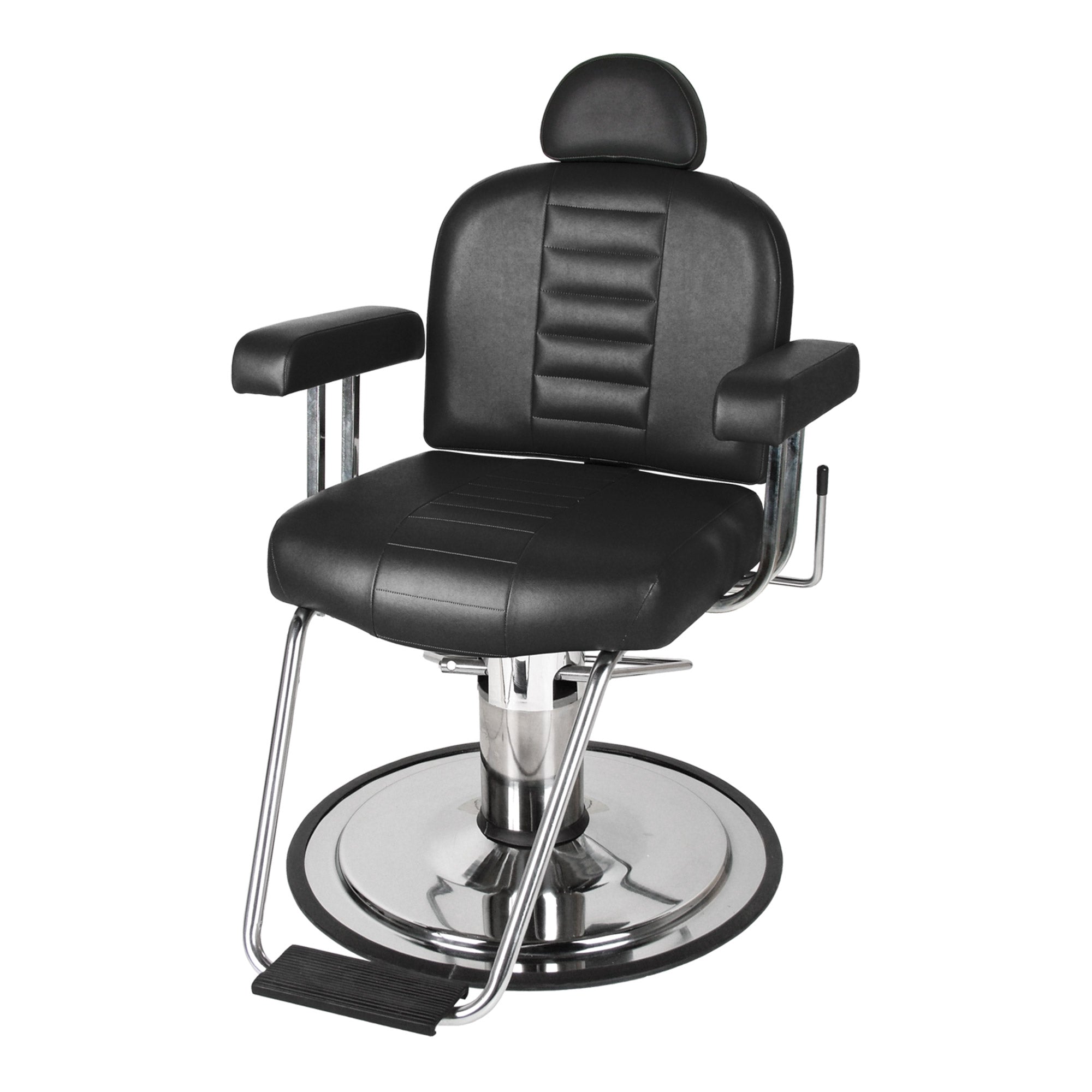 Professional Barber Chair with Adjustable Height & Reclining Back - Heavy Duty Salon Styling Chair for Haircuts & Shaving - Perfect for Barbershops, Salons & Home Grooming Stations
