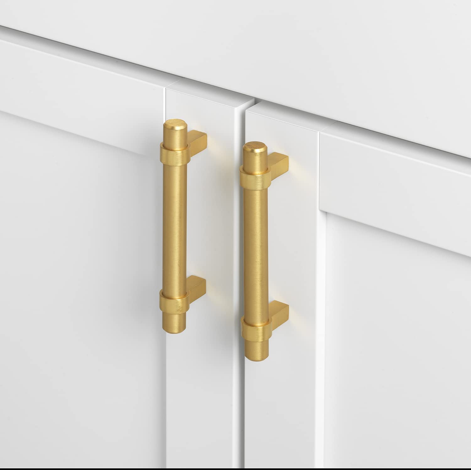 GlideRite 3-inch Solid Satin Gold Euro Cabinet Bar Pulls - 4005-76-SG (25 Pack) | Modern Kitchen & Bathroom Cabinet Handles | Perfect for Drawers, Cabinets, and Furniture Upgrades
