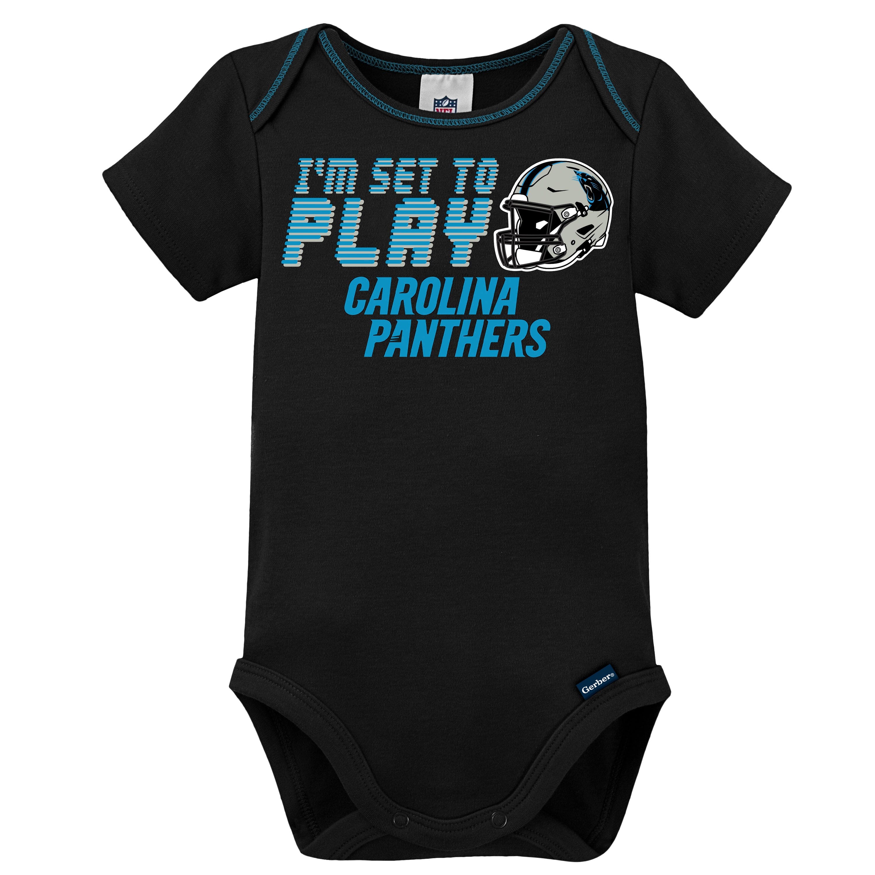 3 Pack Baby Boys Panthers Short Sleeve Bodysuits - Soft Cotton Onesies for Newborns & Infants - Perfect for Playtime, Daycare & Family Outings