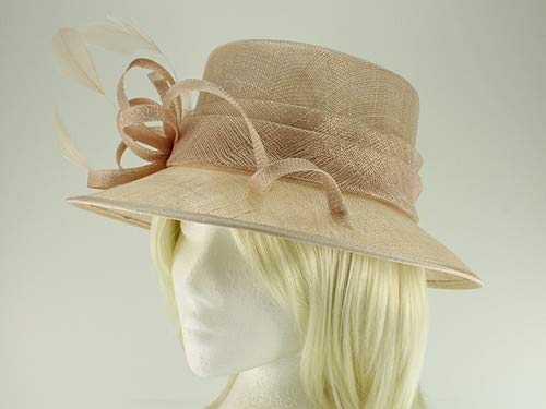 Elegant Sinamay Loops Wedding Hat in Chalk - Medium Size | Perfect for Bridal, Church, and Formal Occasions