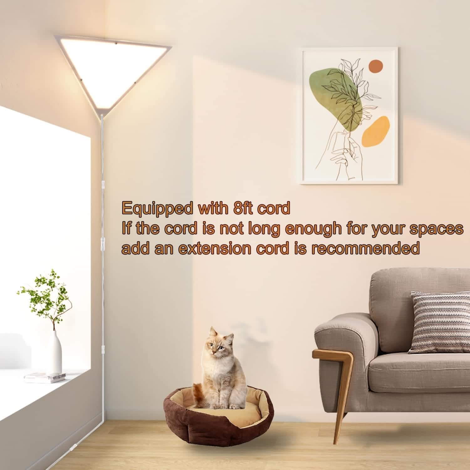 2 Pack Modern Plug-in Corner Lights with Switch - E26 Socket Wall Lamps for Living Room & Bedroom - Overhead Lighting Solution (Bulb Not Included) - Perfect for Reading Nooks, Hallways & Cozy Spaces