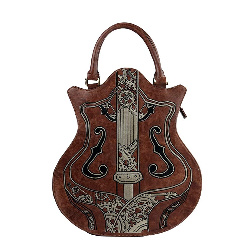 XCJ Punk Gothic Leather Crossbody Shoulder Bag - Steampunk Messenger Purse with Chain & Belt for Women & Men | Perfect for Travel, Hiking, Concerts & Casual Outfits