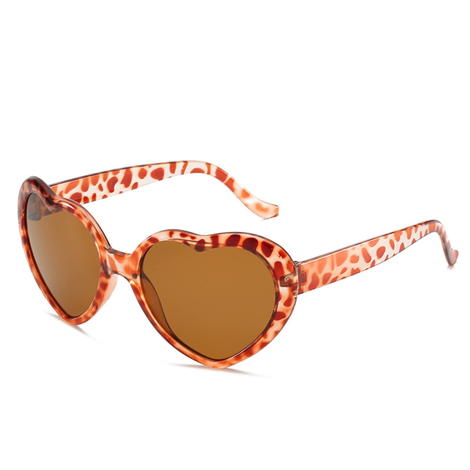 Trendy Heart Shaped Sunglasses for Women - Retro Cute Heart Glasses with UV400 Protection - Perfect for Valentine's Day, Beach Vacations & Summer Fashion Accessories