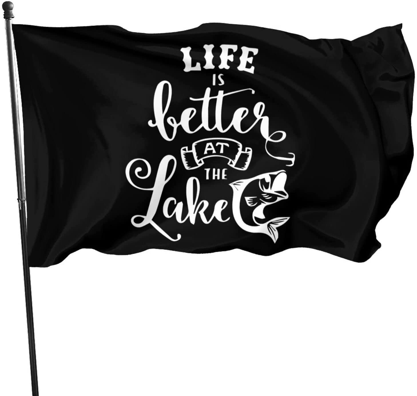 Lake Life Garden Flag - Durable Outdoor & Indoor Decorative Flag for Home, Yard, and Patio - Perfect for Porch Decor, Seasonal Displays, and Cottage Style Landscaping