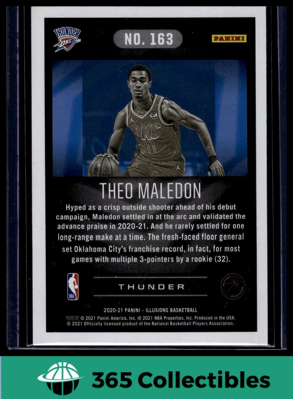 2020-21 Panini Illusions Theo Maledon #163 Rookie Card - Oklahoma City Thunder NBA Basketball Trading Card - Perfect for Collectors, Investors & Fantasy Sports Fans
