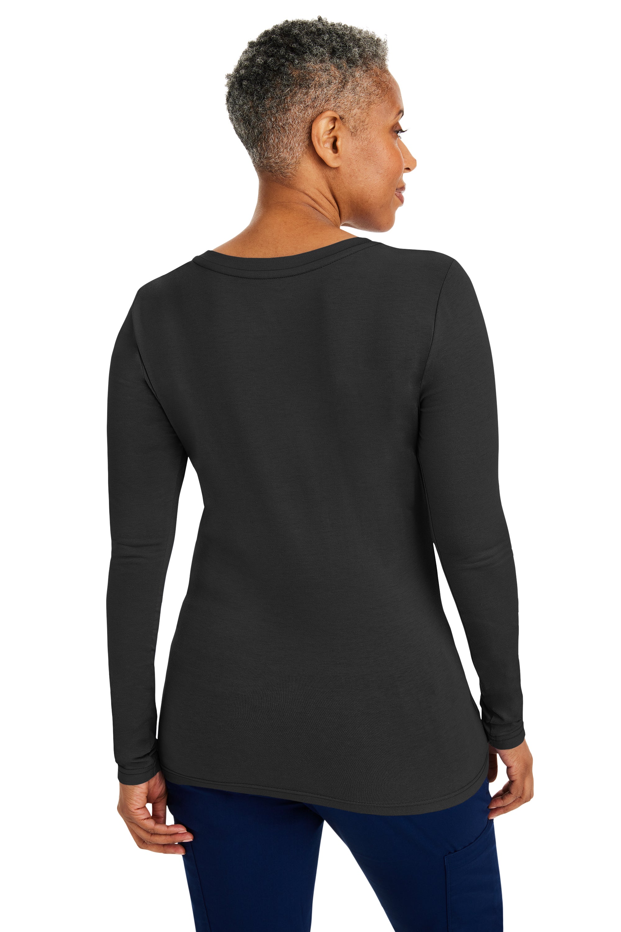 Women's Long Sleeve Basic Tee - Soft Cotton Layering Top for Everyday Wear | Perfect for Layering Under Sweaters, Dresses & Work Outfits