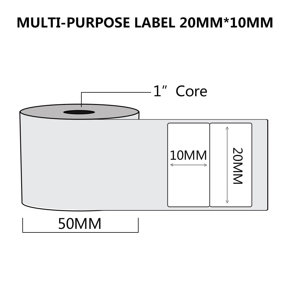 Self-Adhesive Multi-Purpose Labels 20x10mm (0.8
