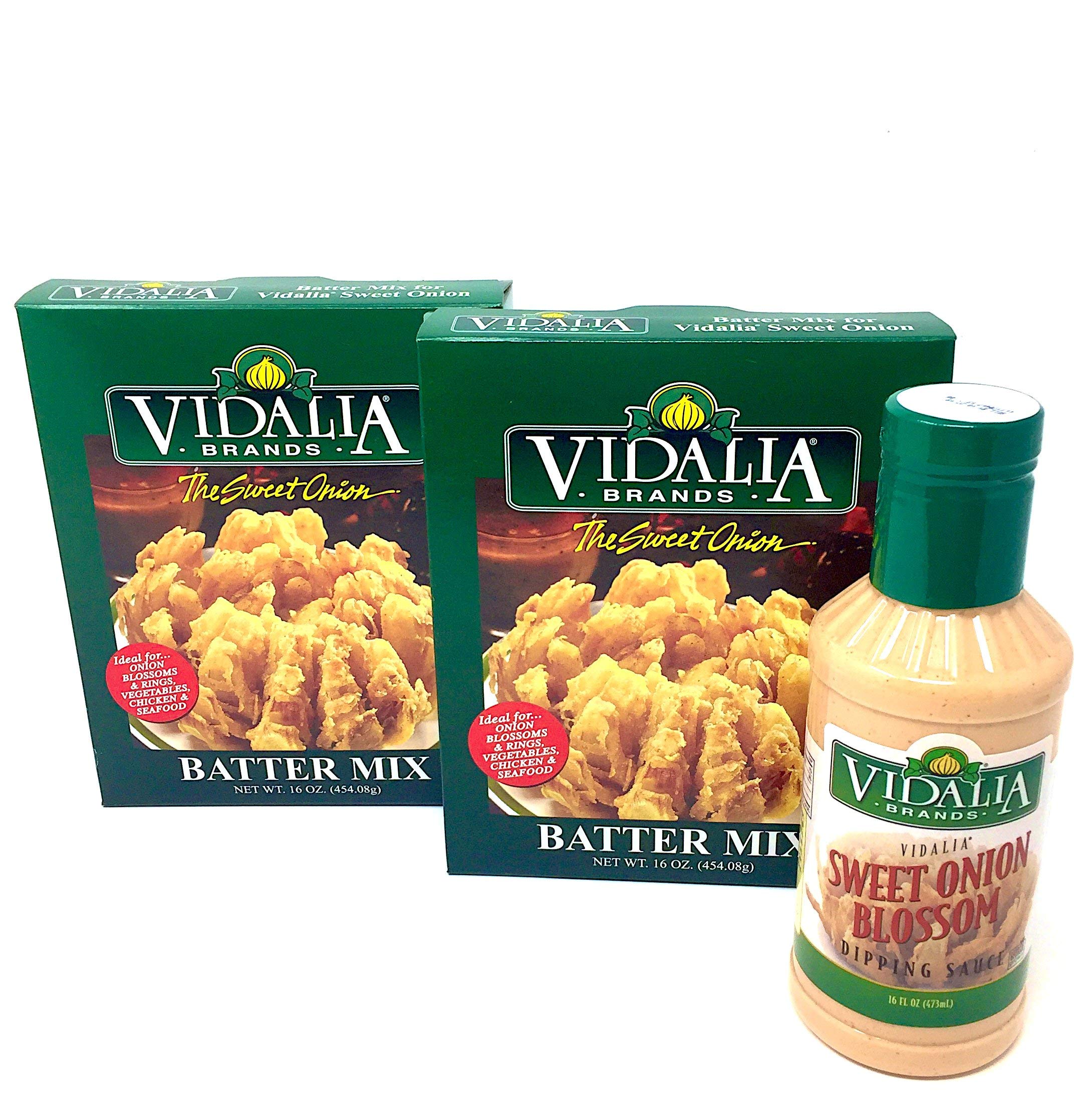 Vidalia Brands Fried Batter Mix & Blossom Sauce - Perfect for Blooming Onion, Chicken Fingers, Fish, Fried Mushrooms - Restaurant-Quality Frying at Home | Great for Parties, Game Nights & Southern-Style Cooking