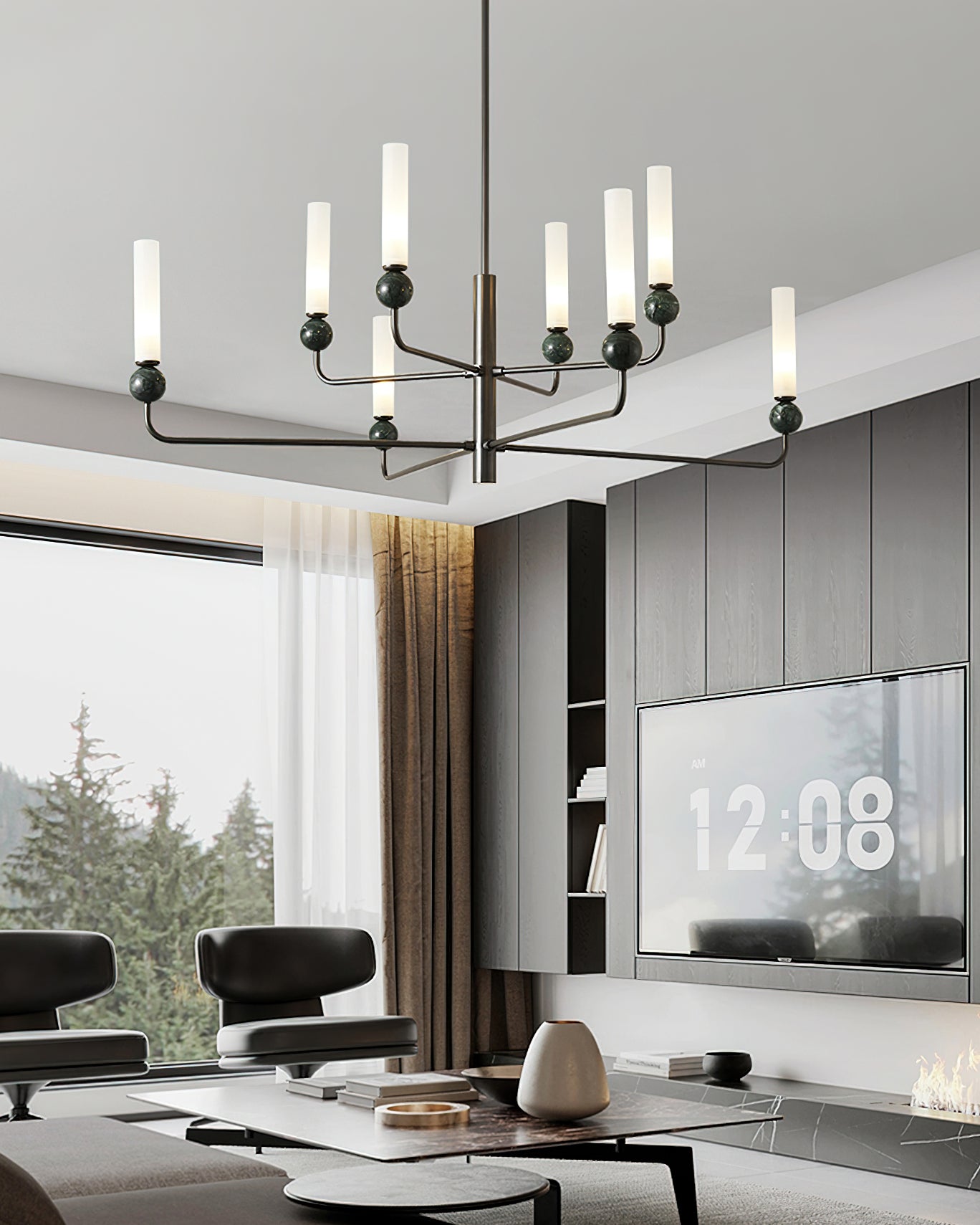 Delie Crystal Chandelier - Elegant Modern Ceiling Light Fixture for Dining Room, Bedroom & Living Room | Perfect for Home Decor, Wedding & Luxury Interior Lighting