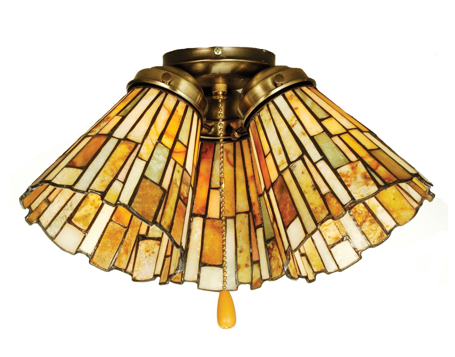 Jadestone Delta Fan Light Shade - Vintage Ceiling Fan Light Cover with Decorative Glass, Perfect for Bedroom, Living Room & Porch Lighting Upgrade
