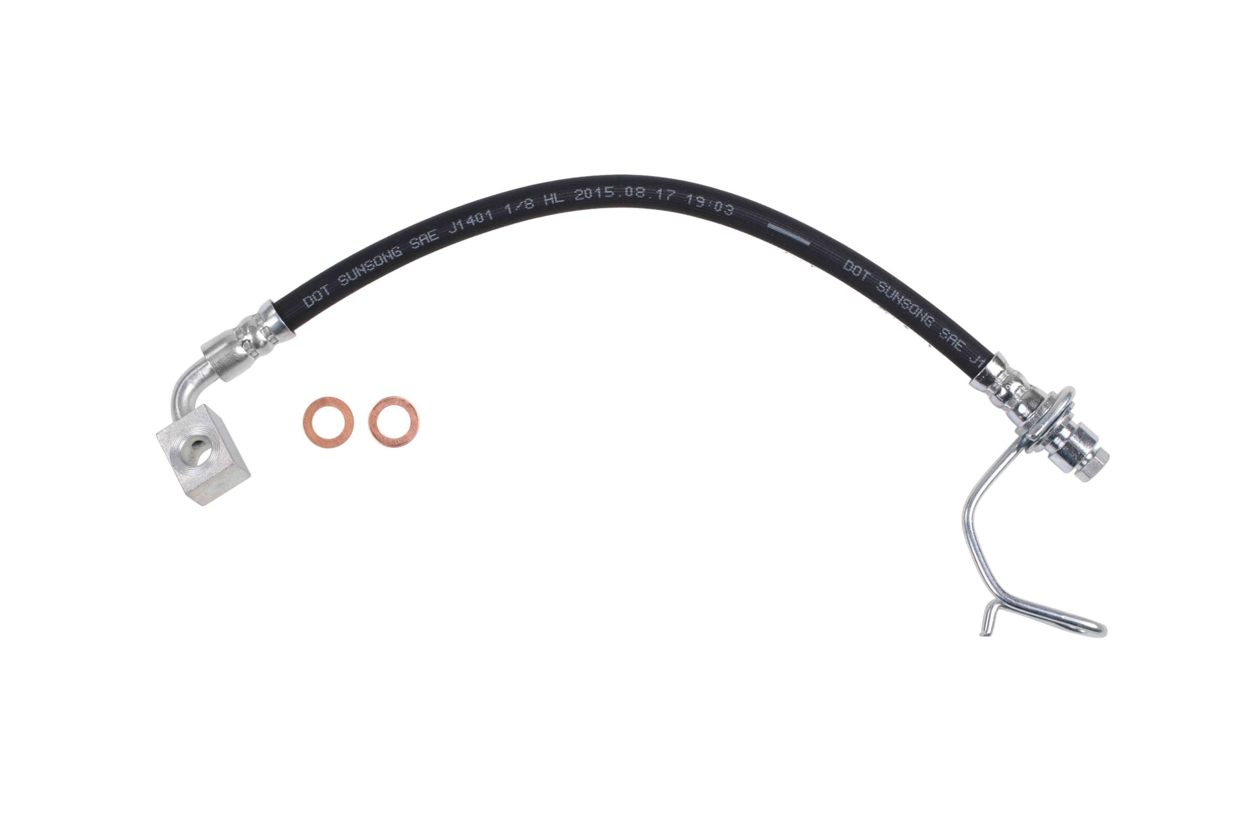 Sunsong 2206105 High-Performance Brake Hydraulic Hose - Durable Replacement for Smooth Braking | Perfect for Trucks, SUVs & Off-Road Vehicles