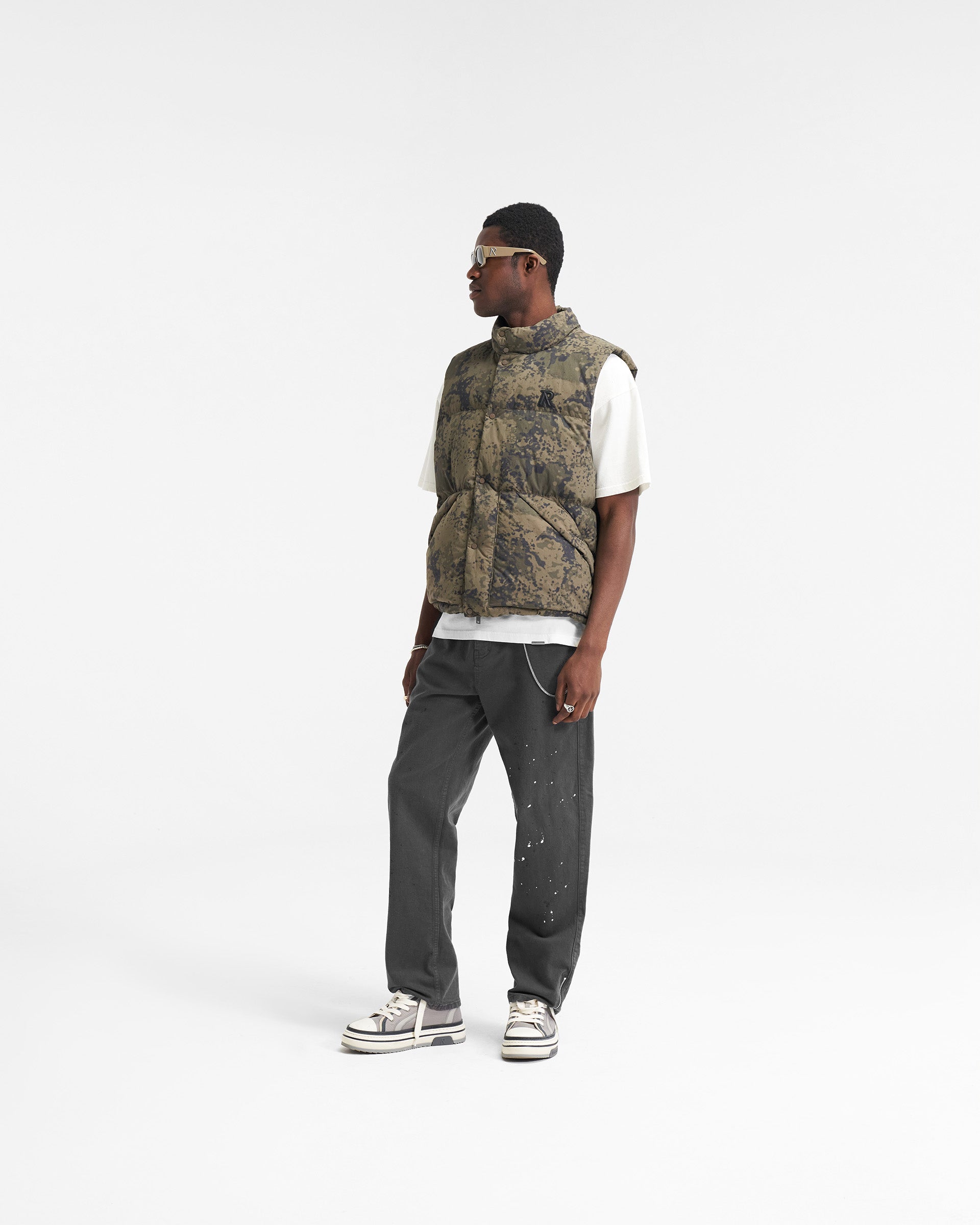 Men's Camo Puffer Vest - Lightweight Insulated Winter Jacket for Outdoor Hiking, Hunting & Casual Wear