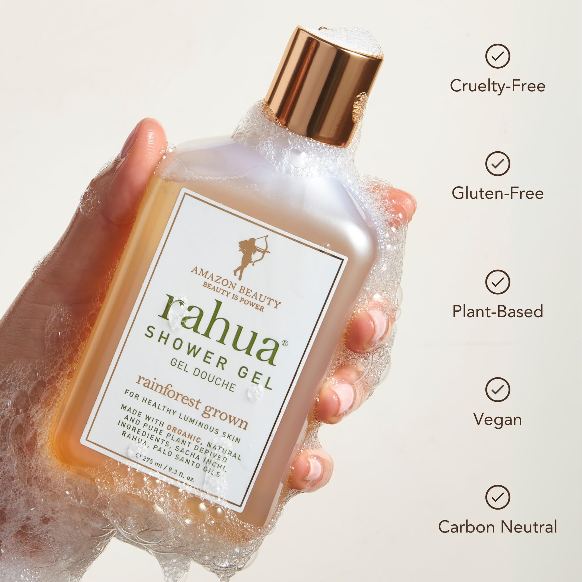 Rahua Hydrating Body Shower Gel - 9.3 fl oz (275ml) | Vegan & Organic Shower Cream for Soft Skin | Perfect for Daily Use, Spa Days & Travel
