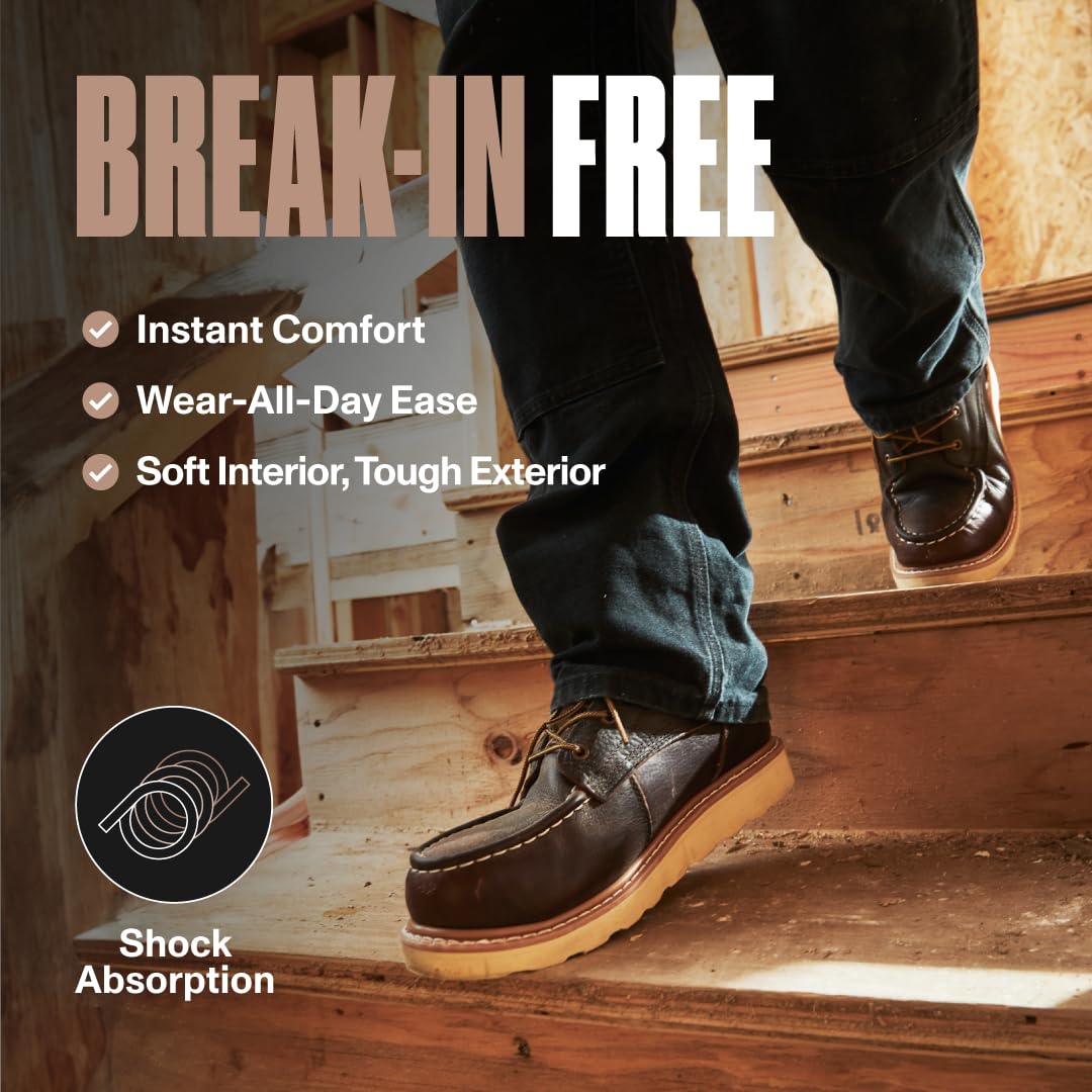 EverBoots Steel Toe Work Boots for Men - Oil Slip & Abrasion Resistant Safety Shoes, Lightweight Soft Oiled Leather with Goodyear Welt Construction - Ideal for Construction, Warehouse & Industrial Work