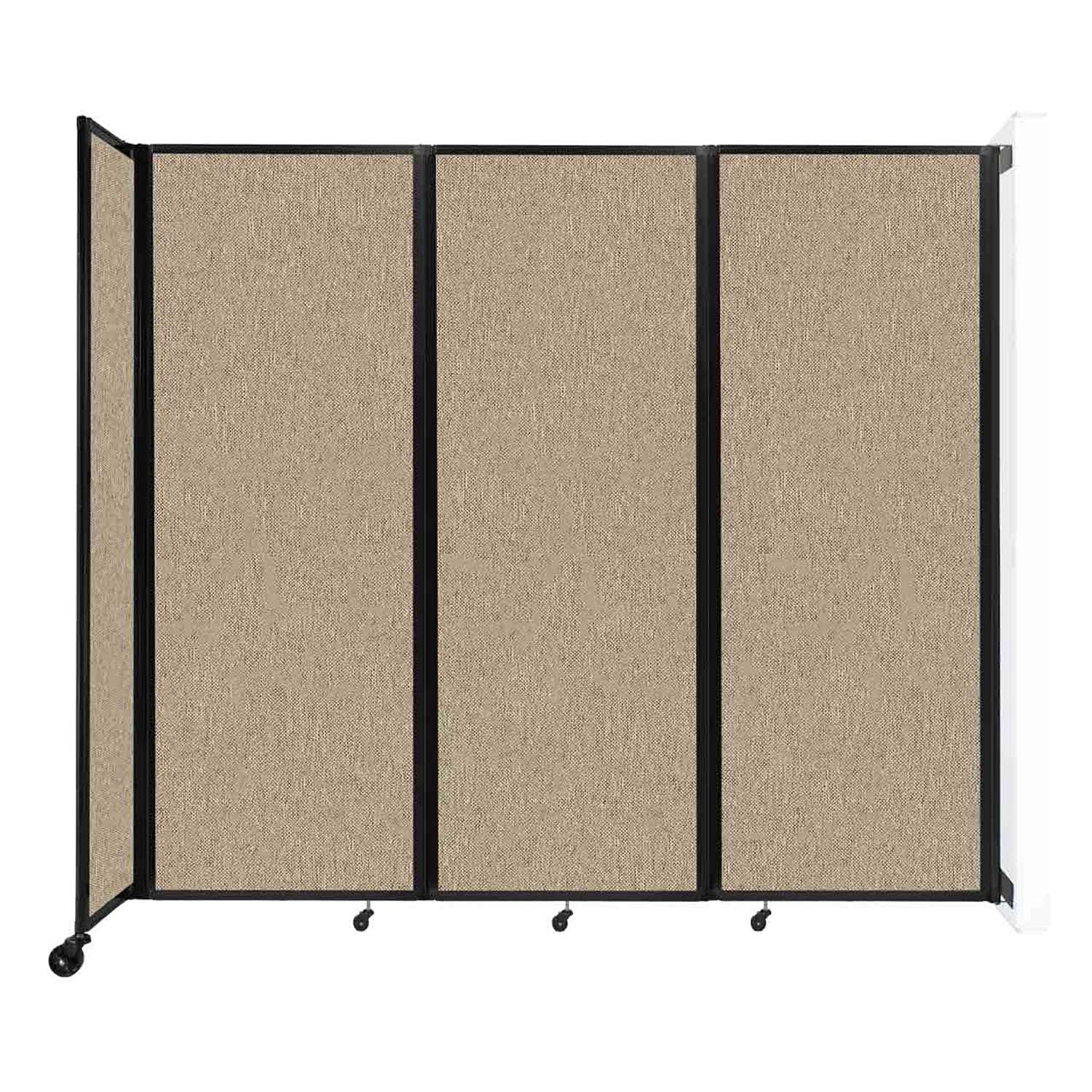 360° Wall-Mounted Folding Room Divider with Adjustable Width & Locking Wheels - 8'6