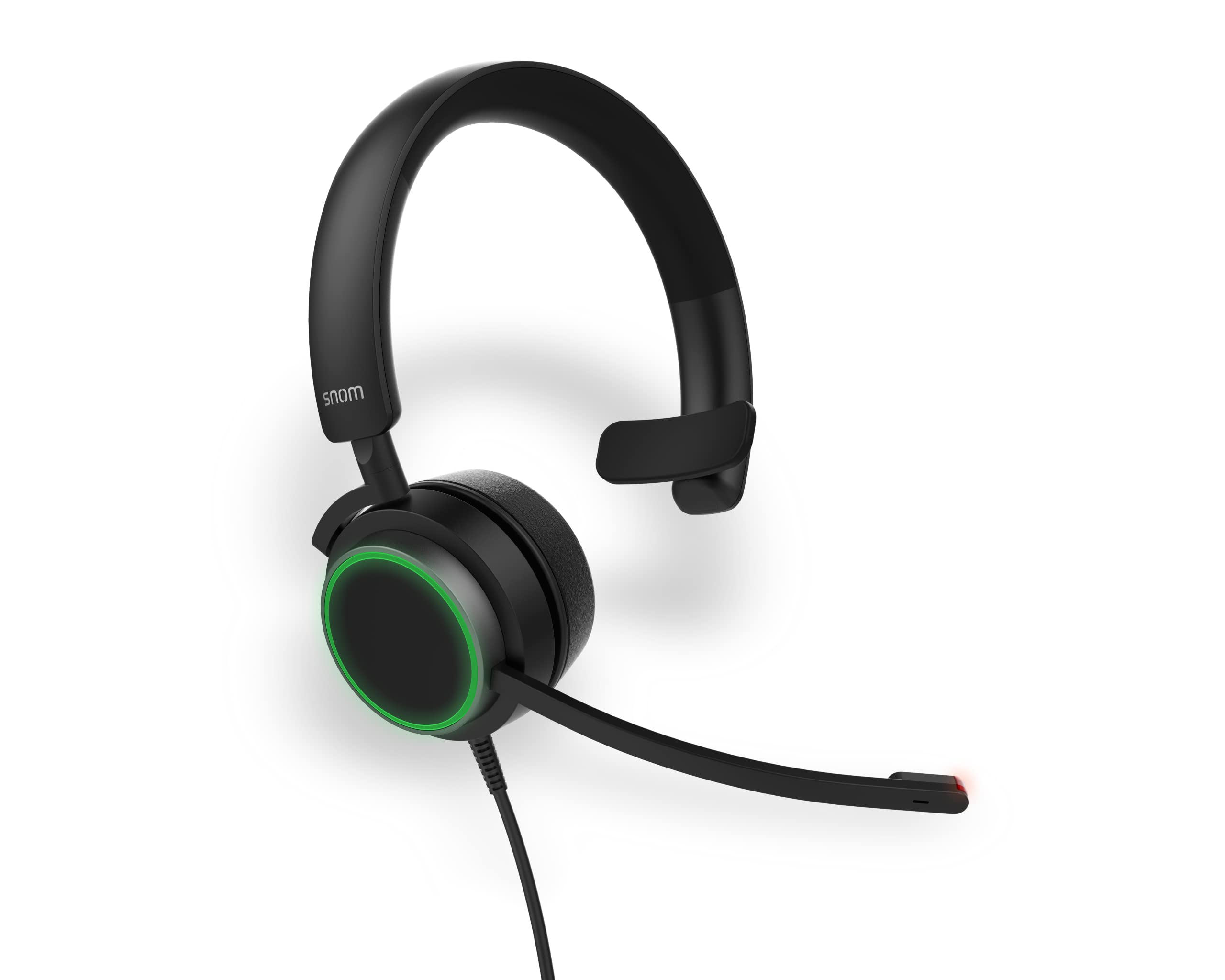 Snom A330D Wired Over-Ear Headset with Microphone - Noise Cancelling Gaming Headphones with Detachable Cable for PC, Office, and Online Meetings | Model 00004597