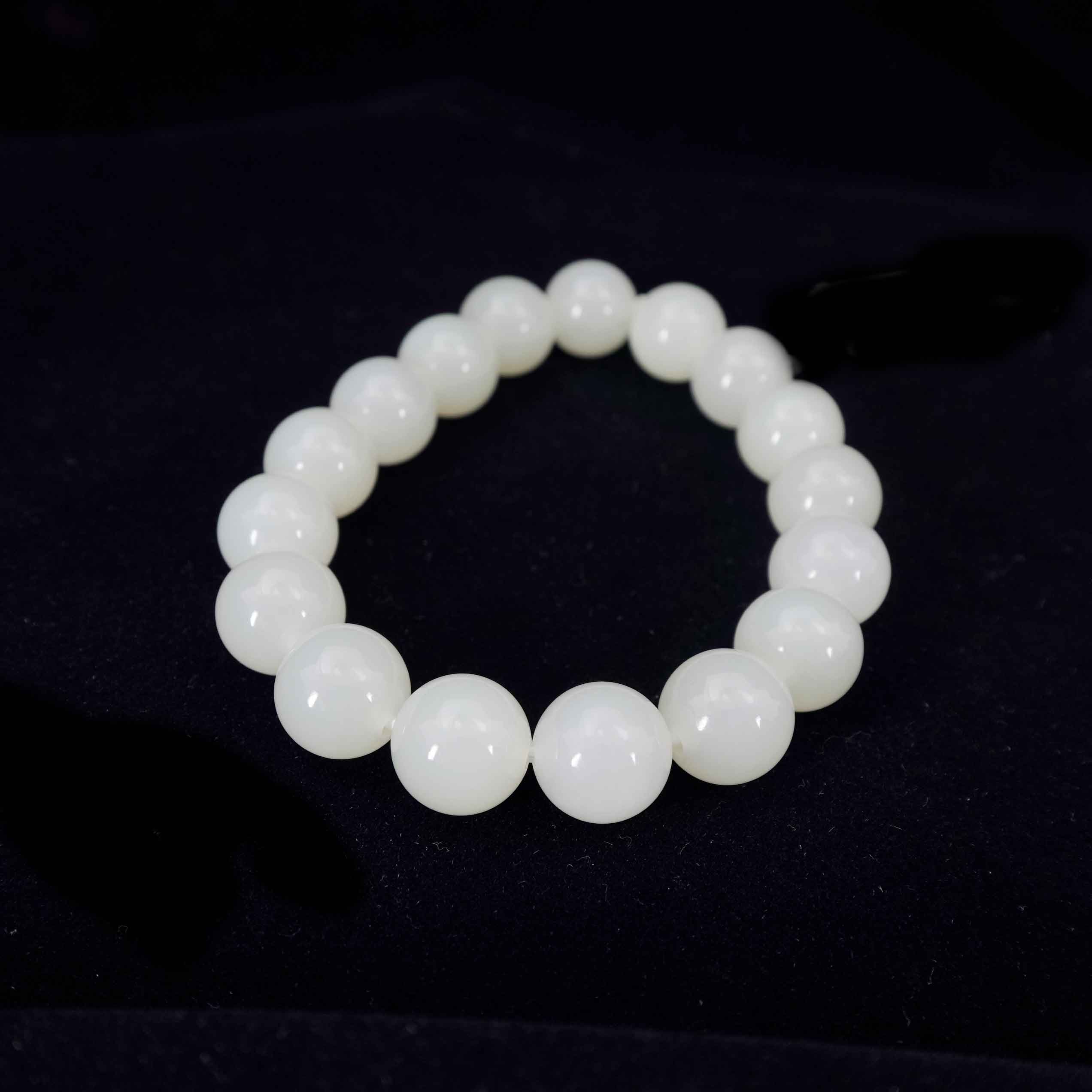 Natural Nephrite Jade Bracelet for Women - Healing Stone Jewelry for Relaxation & Positive Energy - Perfect for Meditation, Yoga & Spiritual Wellness