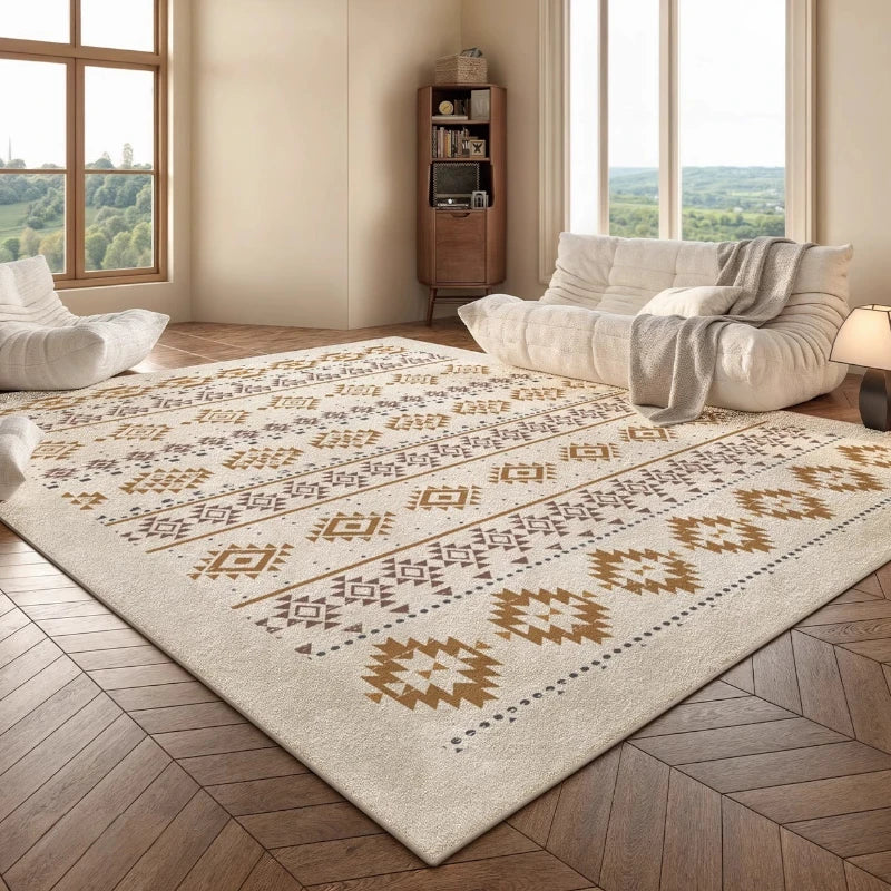 Briella Antibacterial Velvet All-Season Persian Waterproof Area Rug - Soft Non-Slip Living Room Carpet for Bedroom, Nursery & Home Decor