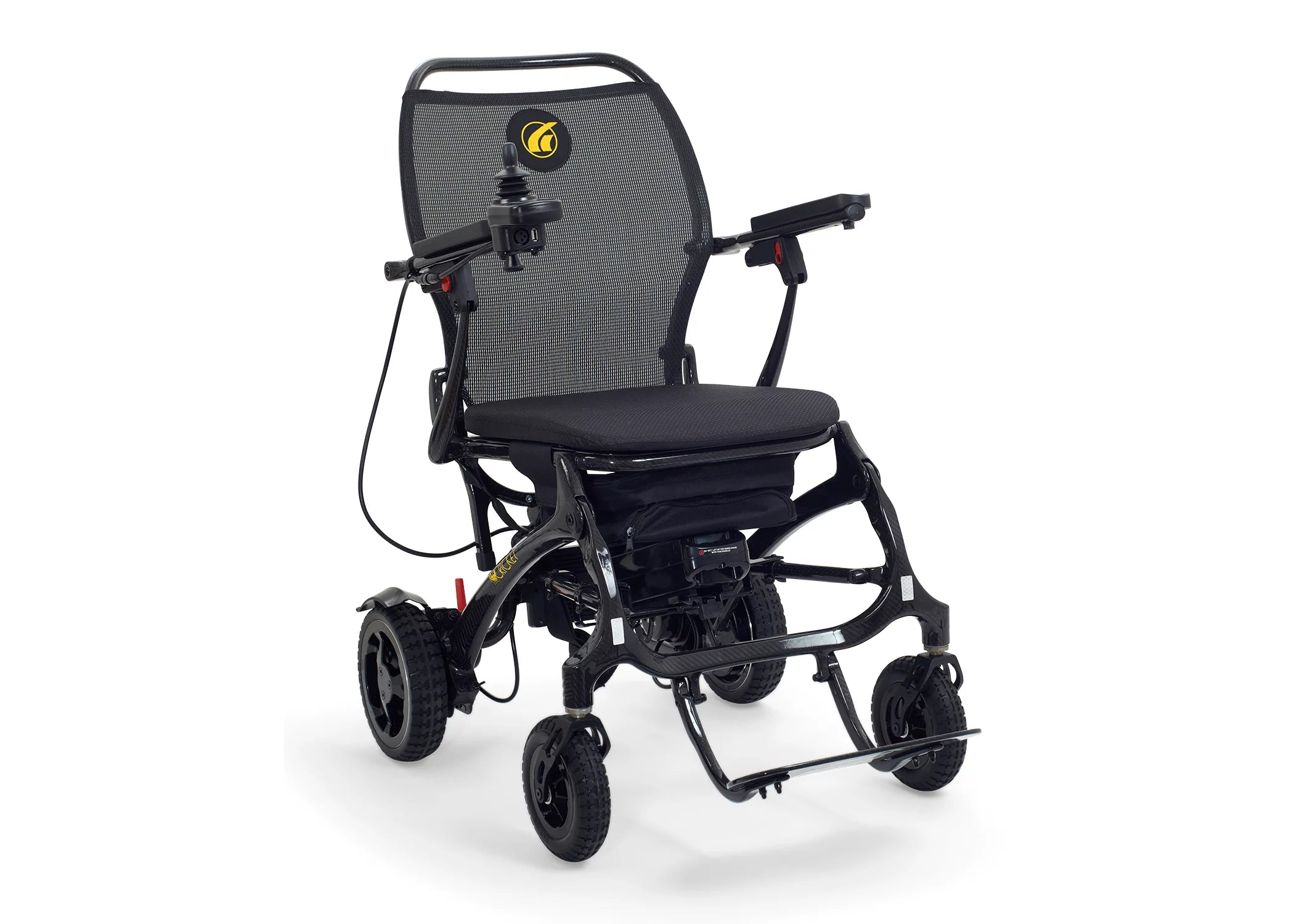 Golden Cricket Carbon Fiber Folding Power Wheelchair - Lightweight Portable Electric Mobility Scooter for Seniors & Adults - Perfect for Travel, Shopping & Outdoor Activities